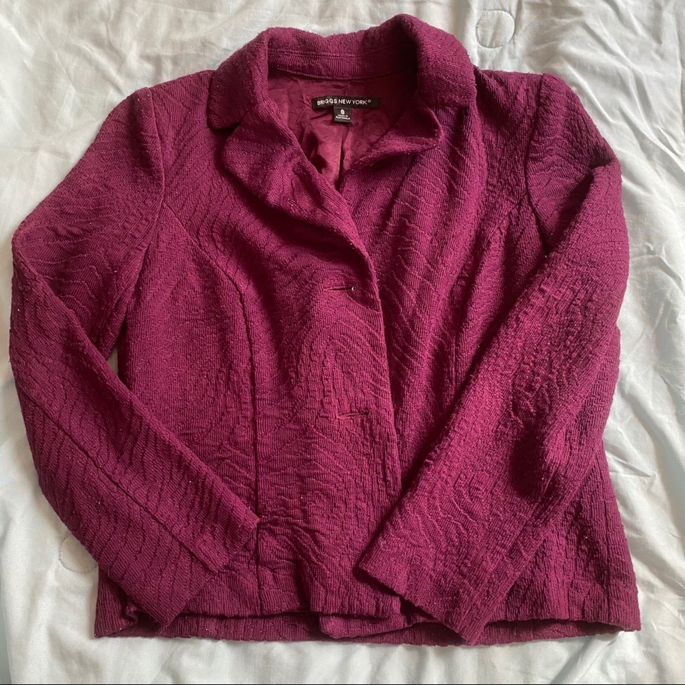 Briggs New York Purple Blazer